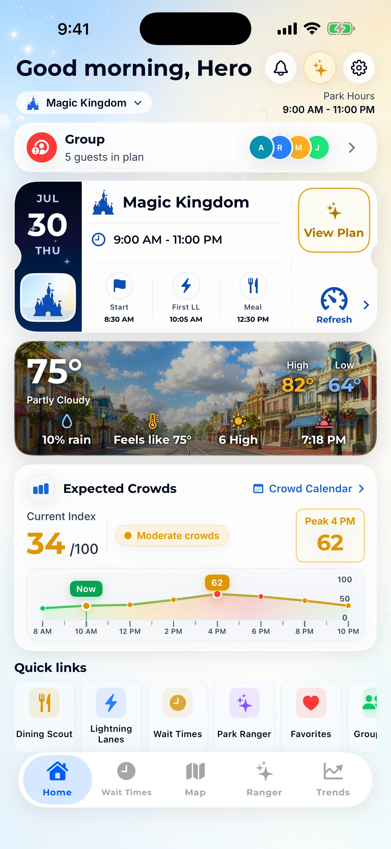 Rope Drop Hero Base Camp mobile interface
